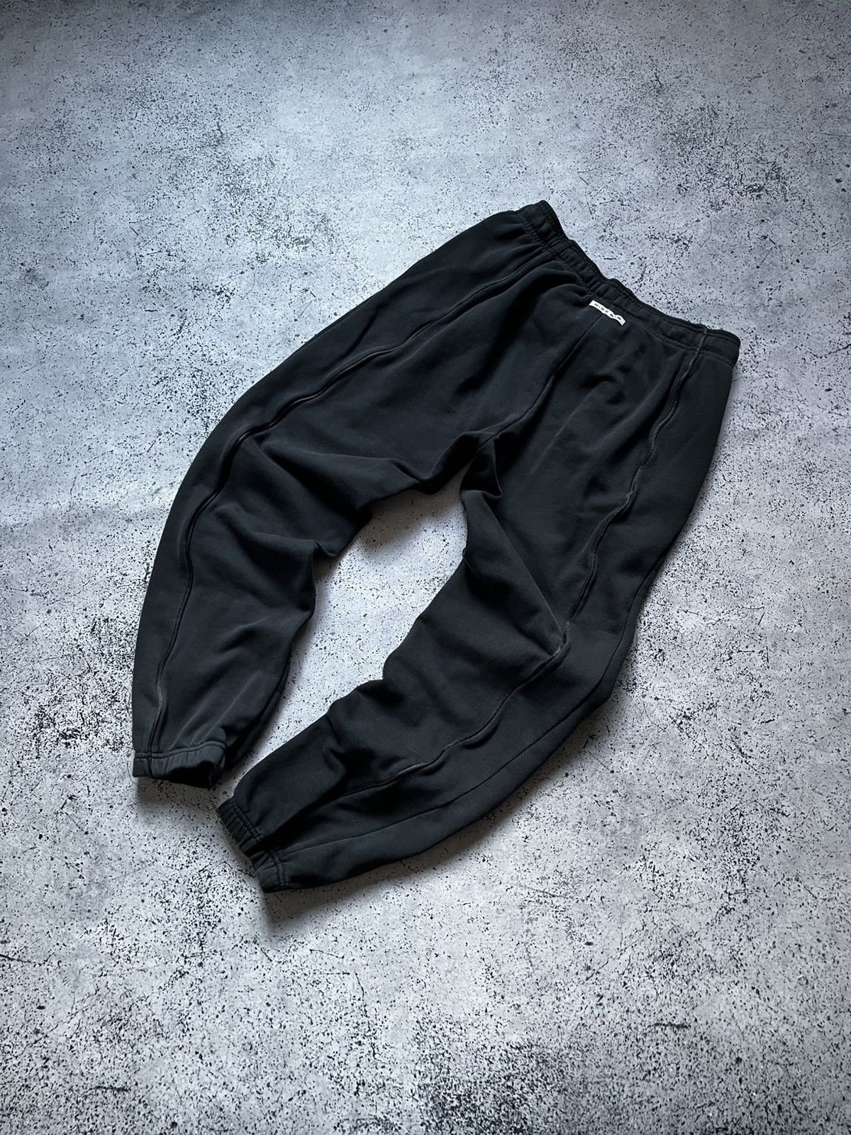 Nike × Vintage Vintage Nike Drill Sweatpants Mini Logo Black Joggers Y2K Size US 30 / EU 46 - 8 Thumbnail