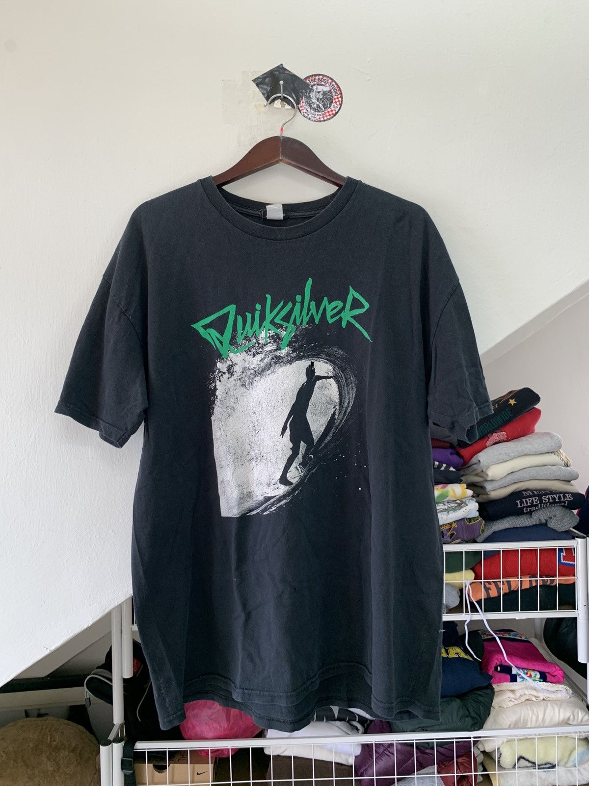 Quiksilver size XL: Vintage Quiksilver surf tshirt surfing rare design Size US XL / EU 56 / 4 - 1 Thumbnail