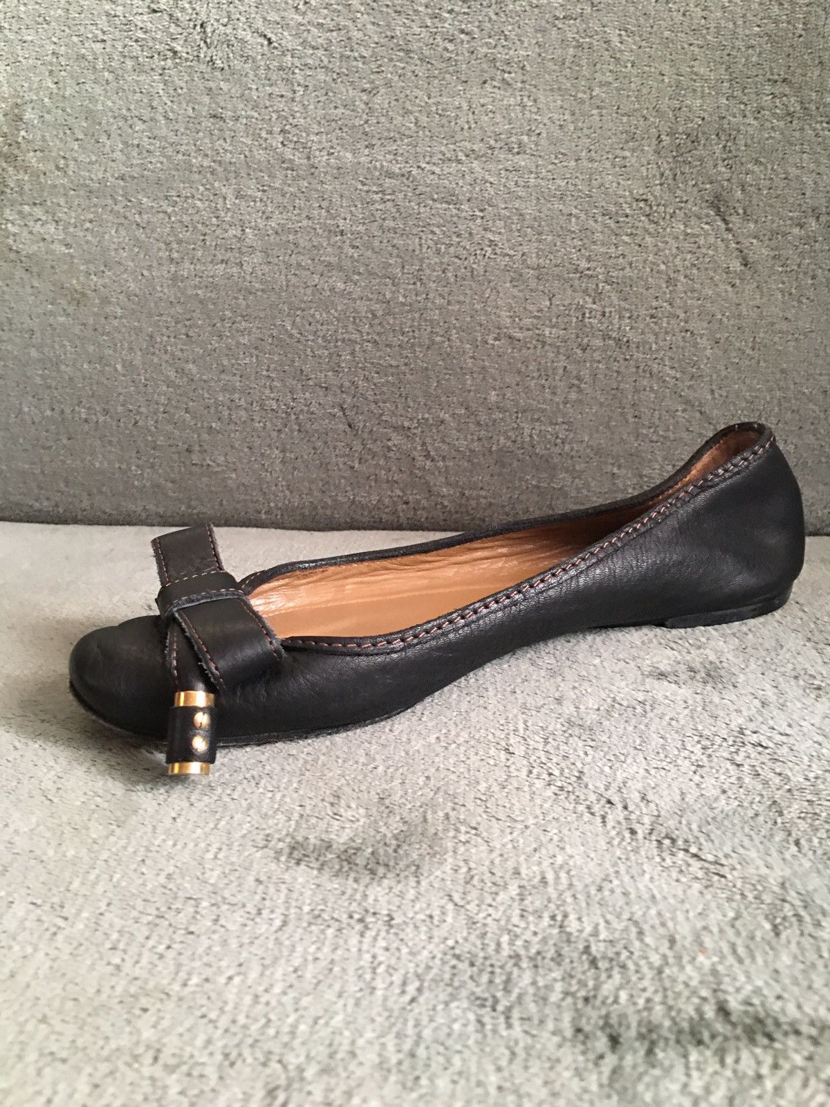 Chloe CHLOE Leather Black Flats Pumps EU 37 Size US 7 / IT 37 - 5 Thumbnail