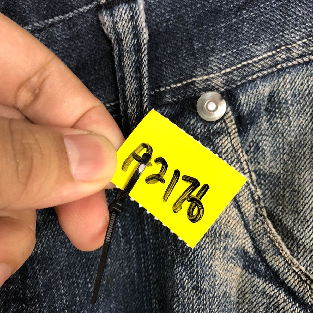 Japanese Brand Z Dragon Blue utility worker Multipocket cargo Pants #A2176 Size US 35 - 14 Thumbnail