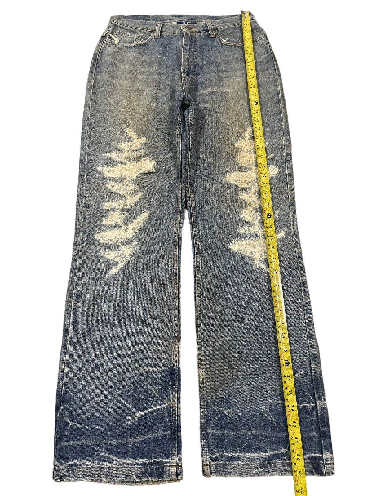 Kapital Vintage Japanese Brand Bleached Style Distressed Baggy Jeans Size US 30 / EU 46 - 10 Thumbnail