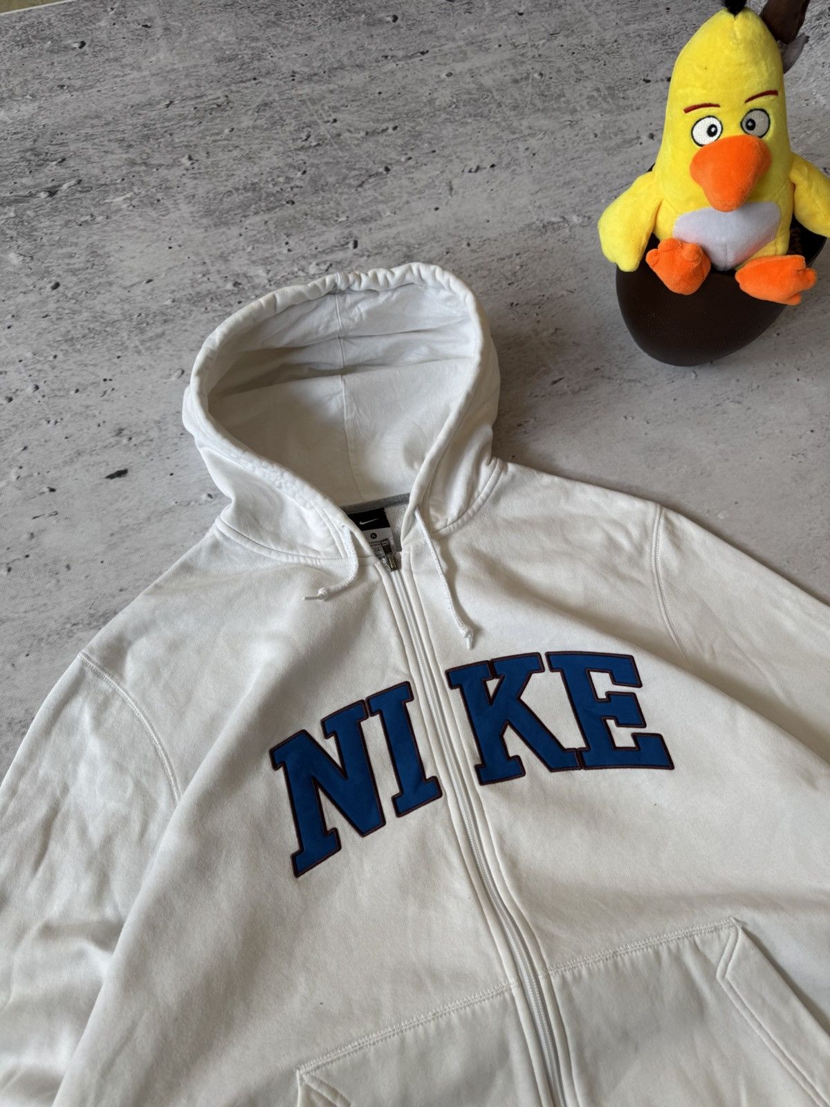 Nike × Vintage NIKE VINTAGE 00s y2k OVERSIZE BAGGY ZIP HOODIE CENTER LOGO Size US XL / EU 56 / 4 - 3 Thumbnail