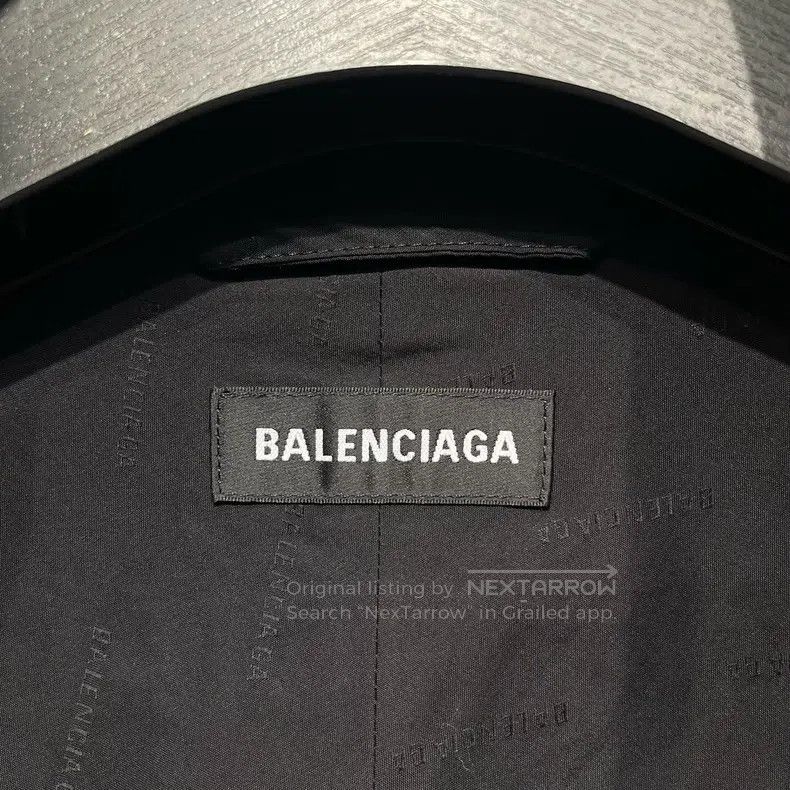 Balenciaga Balenciaga Logo Subtle Pattern Black and White Zip-Up Jack Size US M / EU 48-50 / 2 - 4 Thumbnail