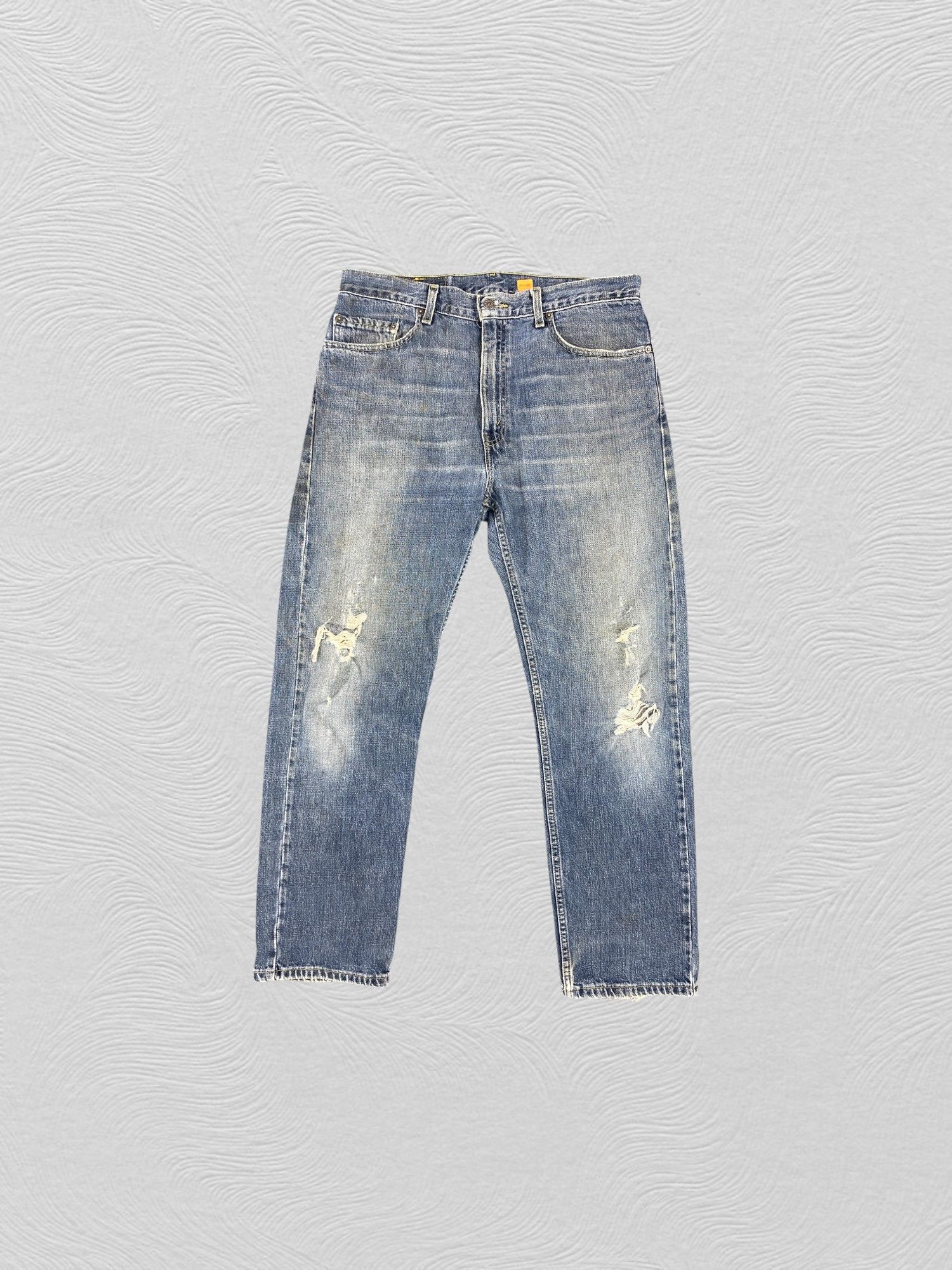 Levi's Blue Distressed Vintage Levi's 505 Jeans 34x30 Denim JN1286 Size US 34 / EU 50 - 1 Thumbnail