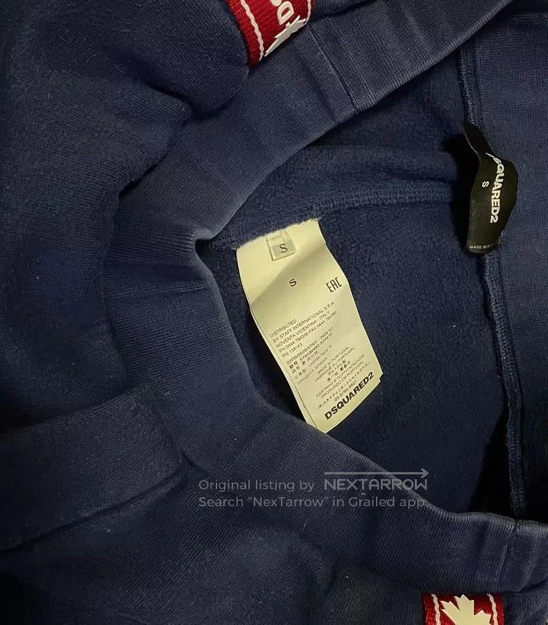 Dsquared2 Dsquared2 Blue Hoodie With Red Stripes. Size US S / EU 44-46 / 1 - 7 Thumbnail