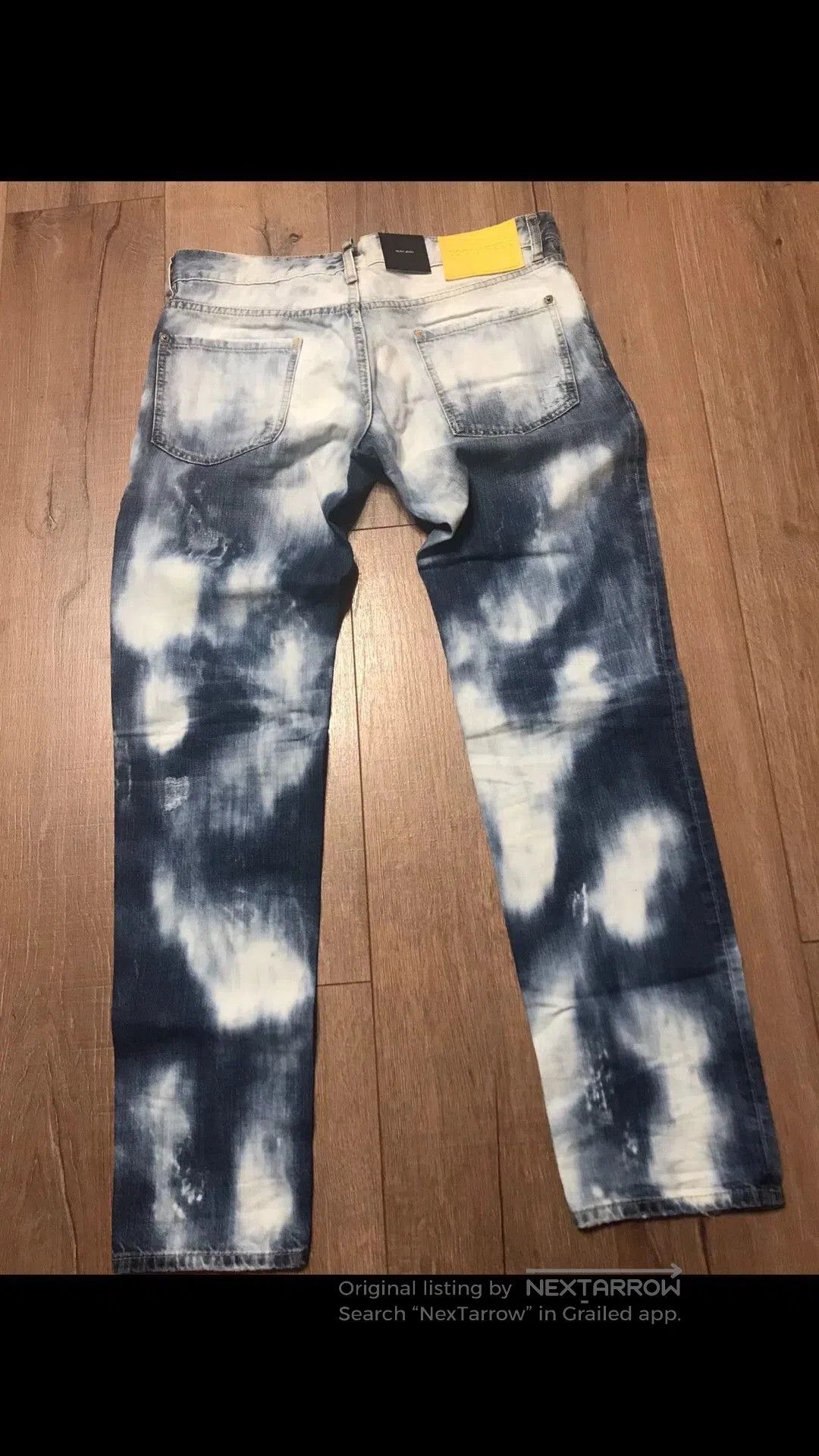 Dsquared2 Blue Tie-Dye Distressed Denim Jeans Size 34. Size US 34 / EU 50 - 2 Thumbnail