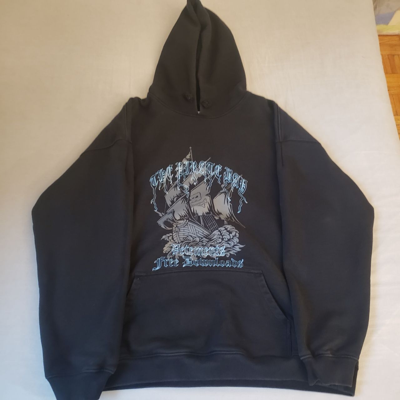 Vetements Pirate Bay Hoodie Black