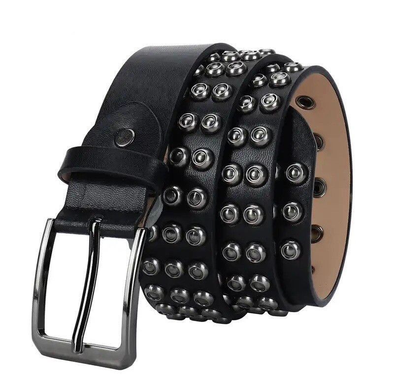 Leather × Skulls × Vintage Punk Rock Studded Rivet Belts | Grailed