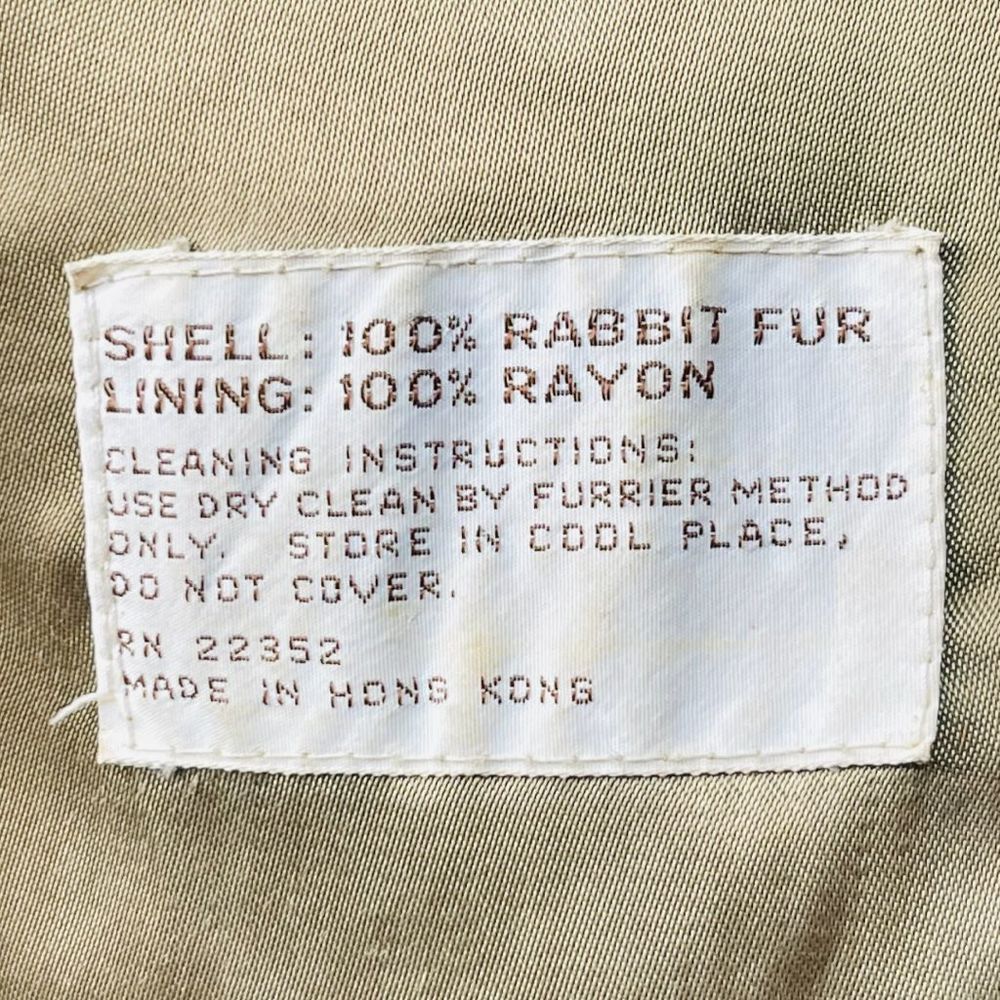 Vintage FUR COAT Y2K Vintage SPLIT END LTD. British Tan Genuine Rabb Size S / US 4 / IT 40 - 12 Thumbnail