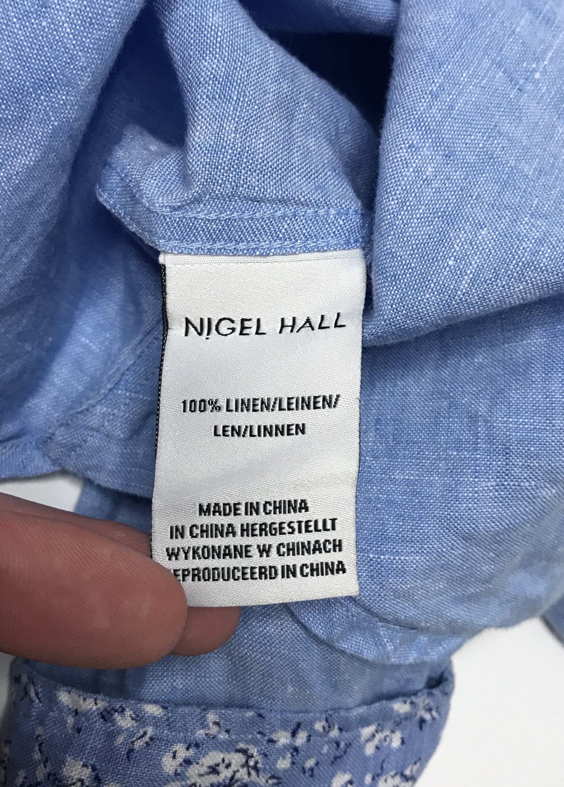Other Nigell Hall Mens Linen Button Up Shirt Size S Size US S / EU 44-46 / 1 - 7 Thumbnail