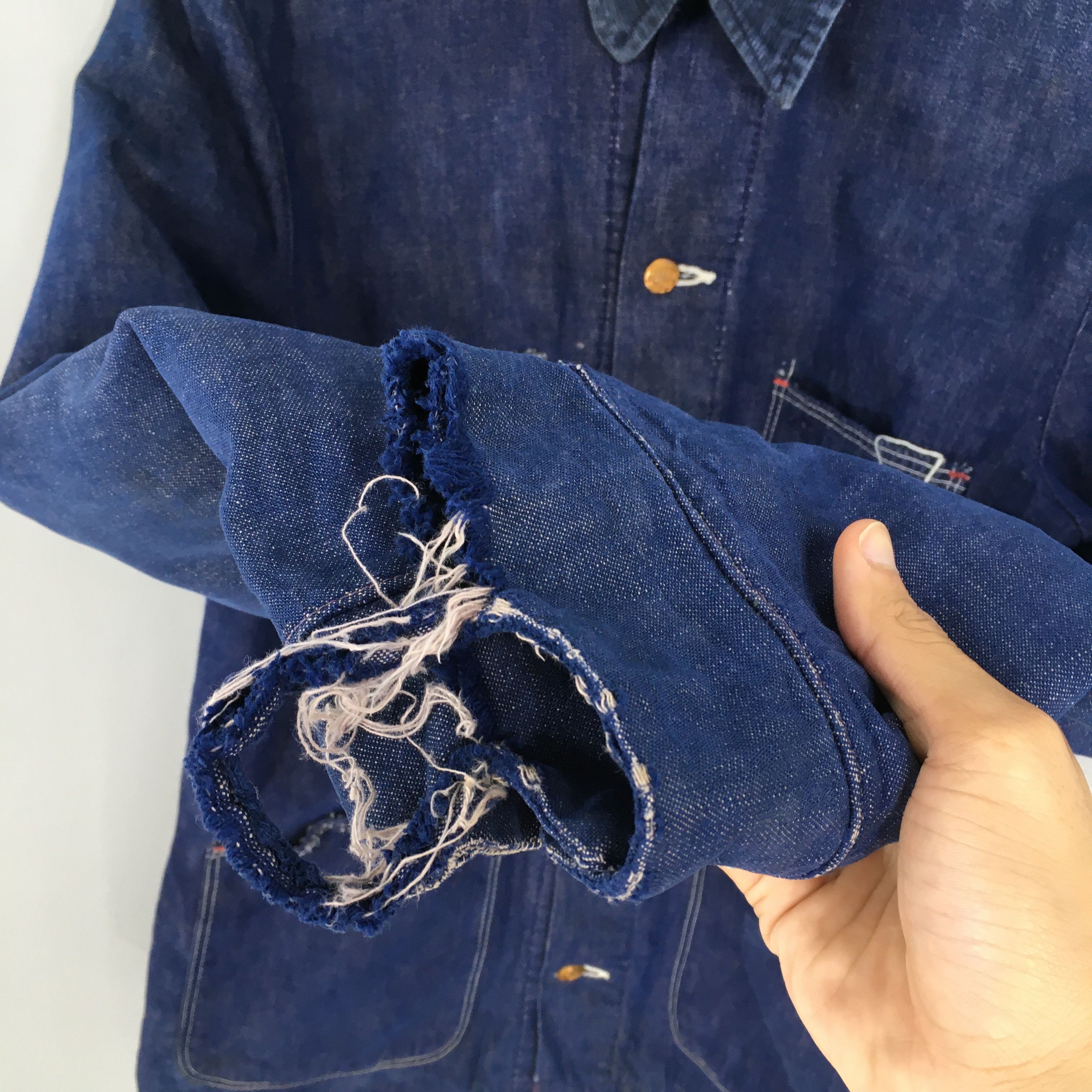 Wrangler Vintage 80s Wrangler Blue Chore Denim Jeans Jacket Medium Size US M / EU 48-50 / 2 - 5 Thumbnail