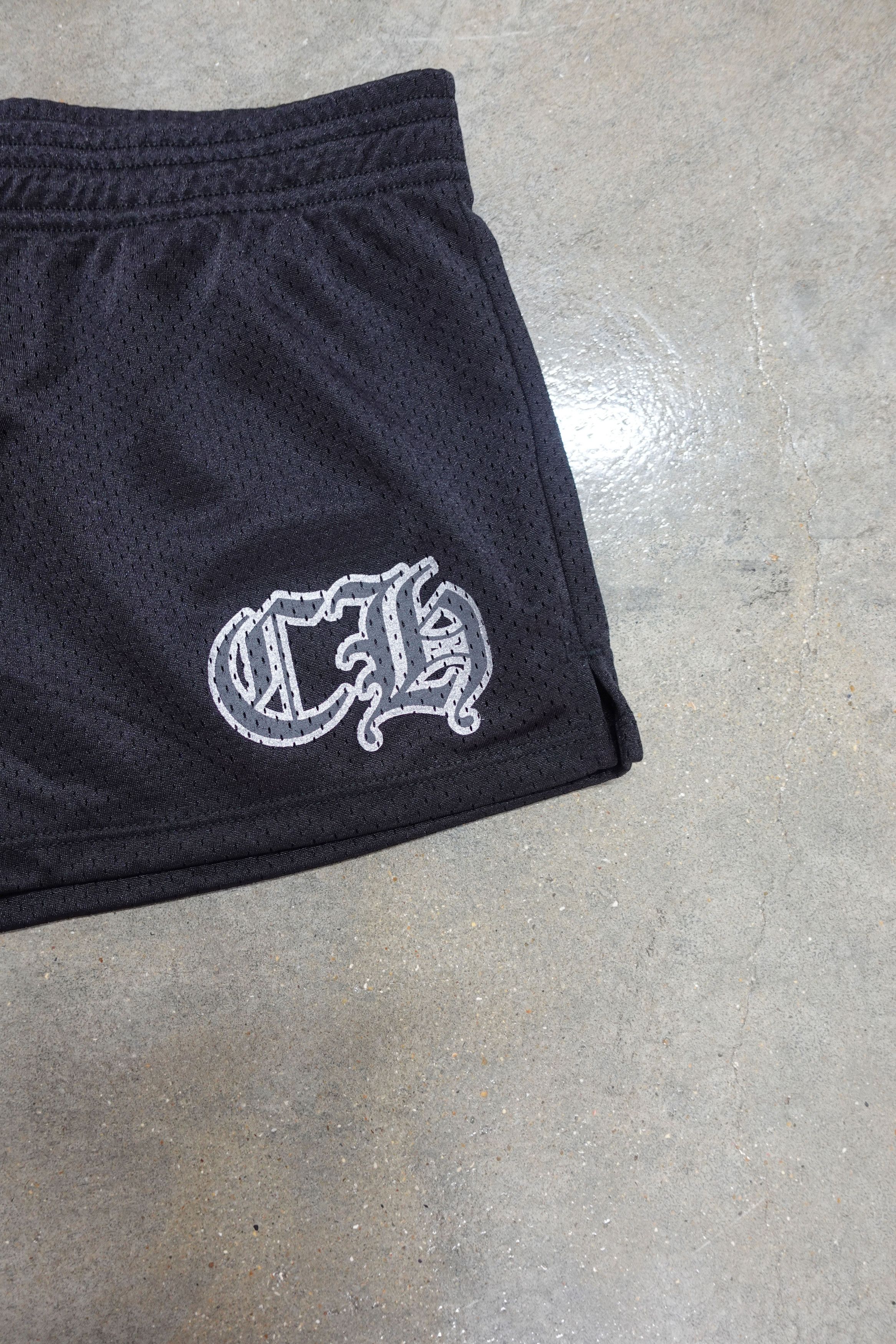 Chrome Hearts CHROME HEARTS MESH JERSEY BOOTY SHORTS BLACK Size 27" / US 4 / IT 40 - 3 Thumbnail