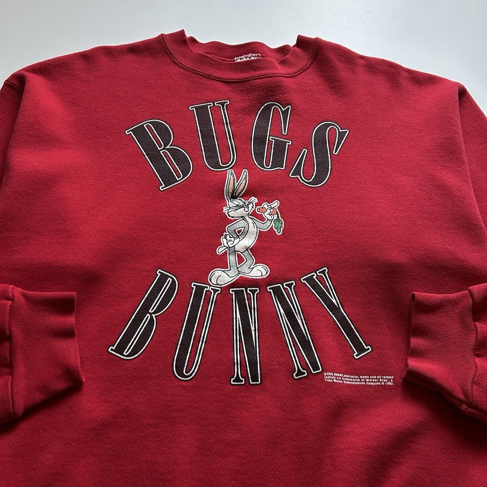 Vintage Vintage 90s Looney Tunes Bugs Bunny Cartoon Crewneck XL Red Size US XL / EU 56 / 4 - 2 Thumbnail