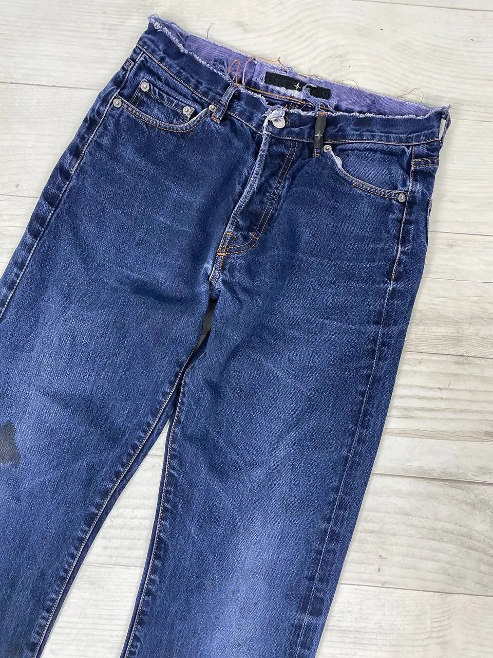 Stone Island Vintage Stone Island Denim Jeans 90s Distrissed Faded Y2K Size US 31 - 3 Thumbnail