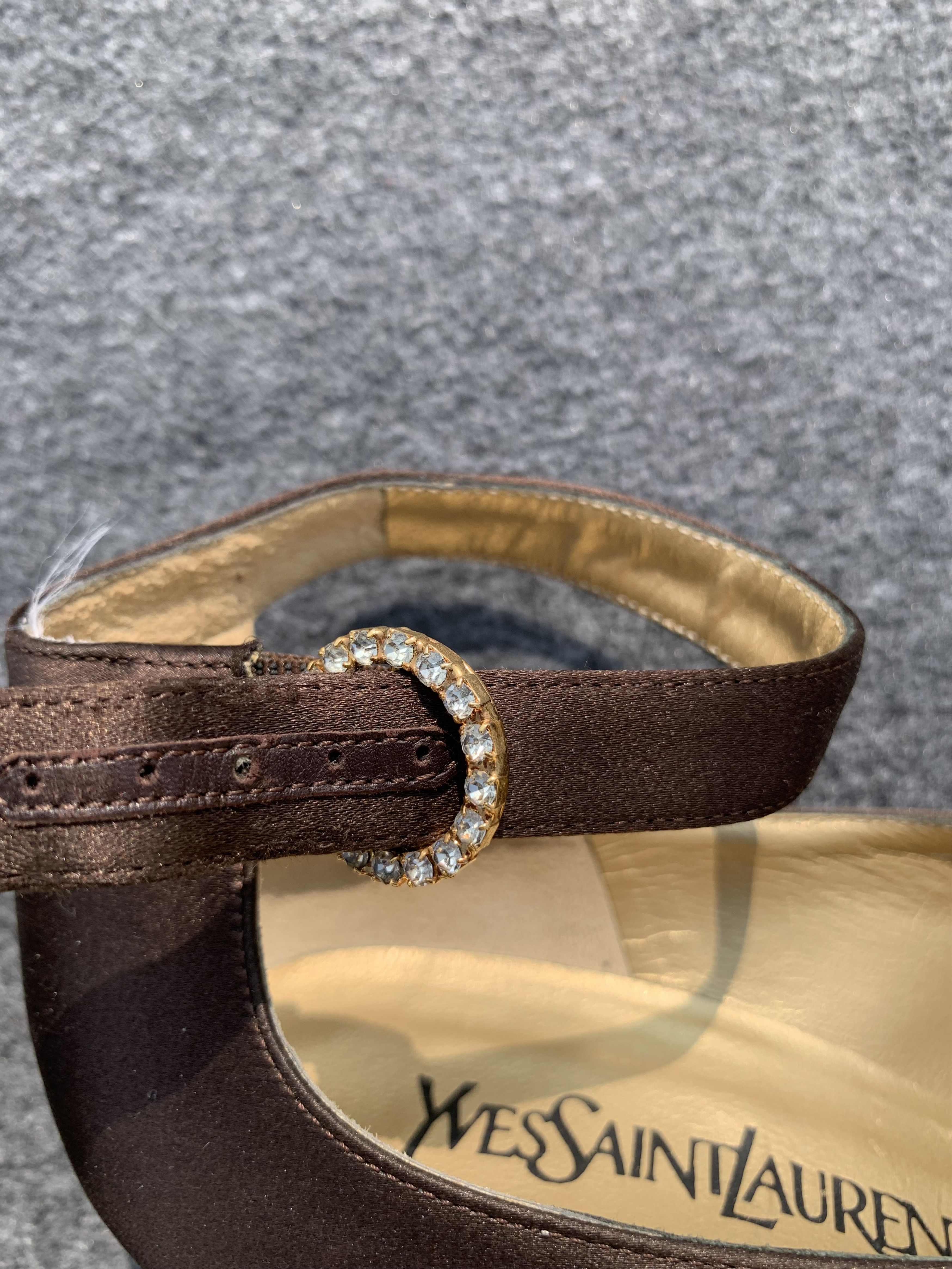 Yves Saint Laurent Yves Saint Laurent Brown Satin Pumps – Size 37.5 Size US 6 / IT 36 - 8 Thumbnail