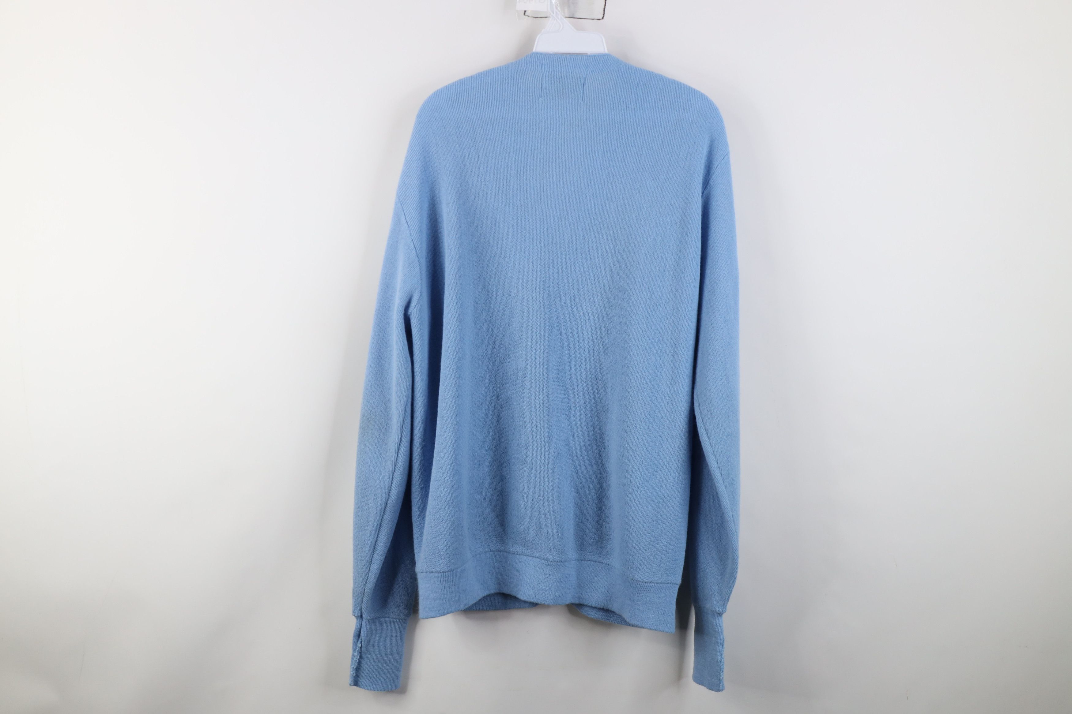 Vintage Vintage 70s Streetwear Equestrian Cardigan Sweater Blue USA Size US L / EU 52-54 / 3 - 11 Thumbnail