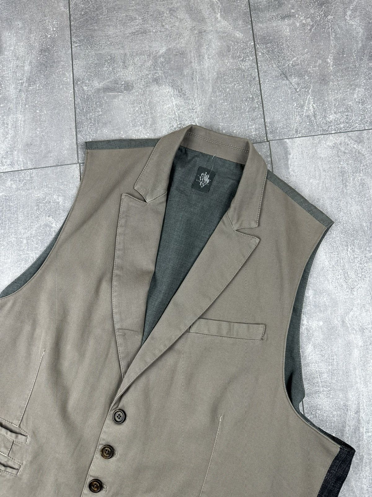 Eleventy Eleventy Mens Luxury Taupe Stretch Trim Vest Size US XXL / EU 58 / 5 - 2 Thumbnail