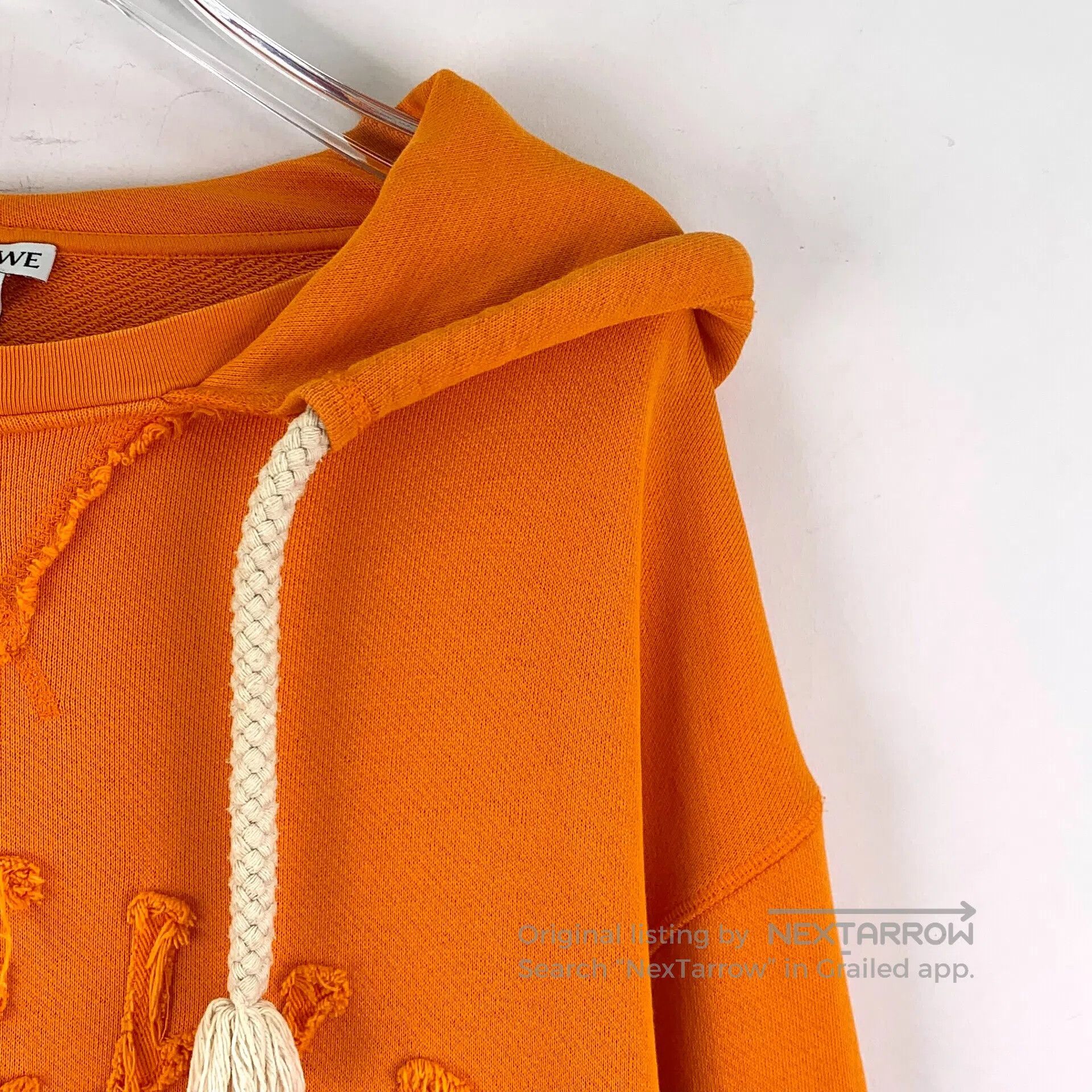 Loewe Loewe Orange Logo Letter Cotton Hooded Drawstring Long Sle Size US S / EU 44-46 / 1 - 3 Thumbnail