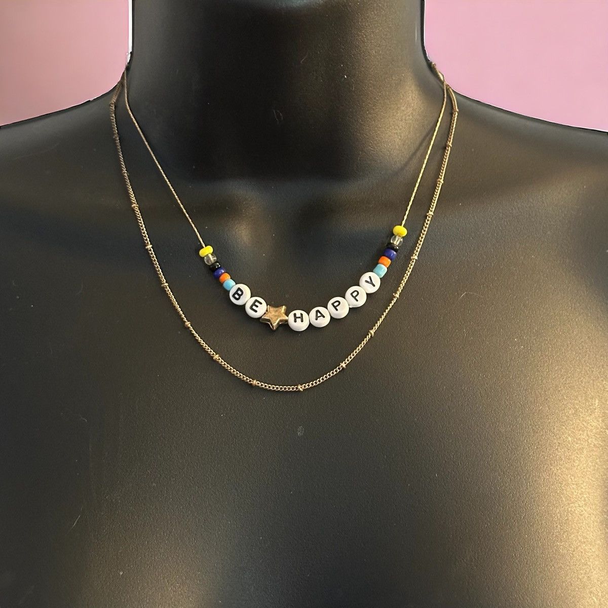 Other Double layered Be Happy necklace Size ONE SIZE - 1 Thumbnail