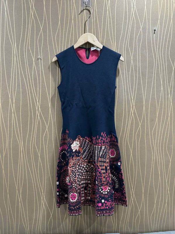 Dior Dior Deep Blue Polyester Women's Dress 0089 Size S / US 4 / IT 40 - 1 Thumbnail