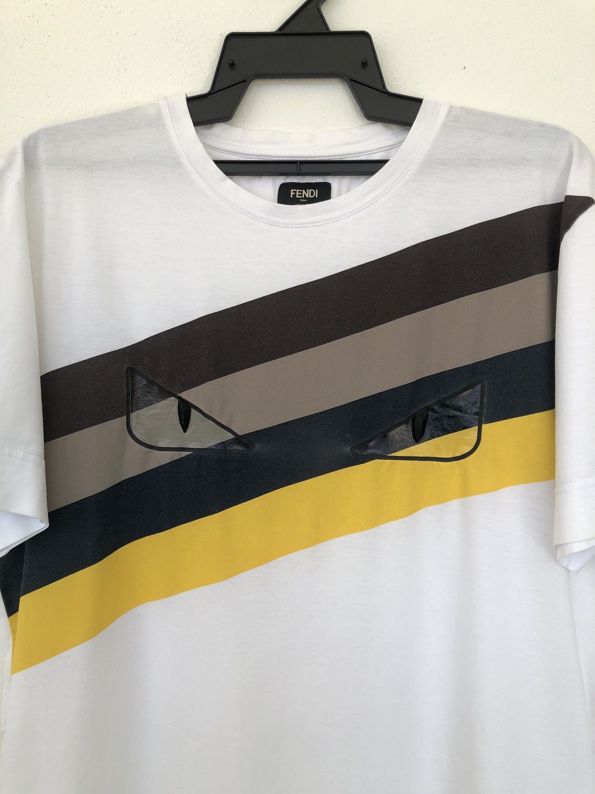 Fendi FENDI Eye Stripe Used Tee Size US L / EU 52-54 / 3 - 3 Thumbnail