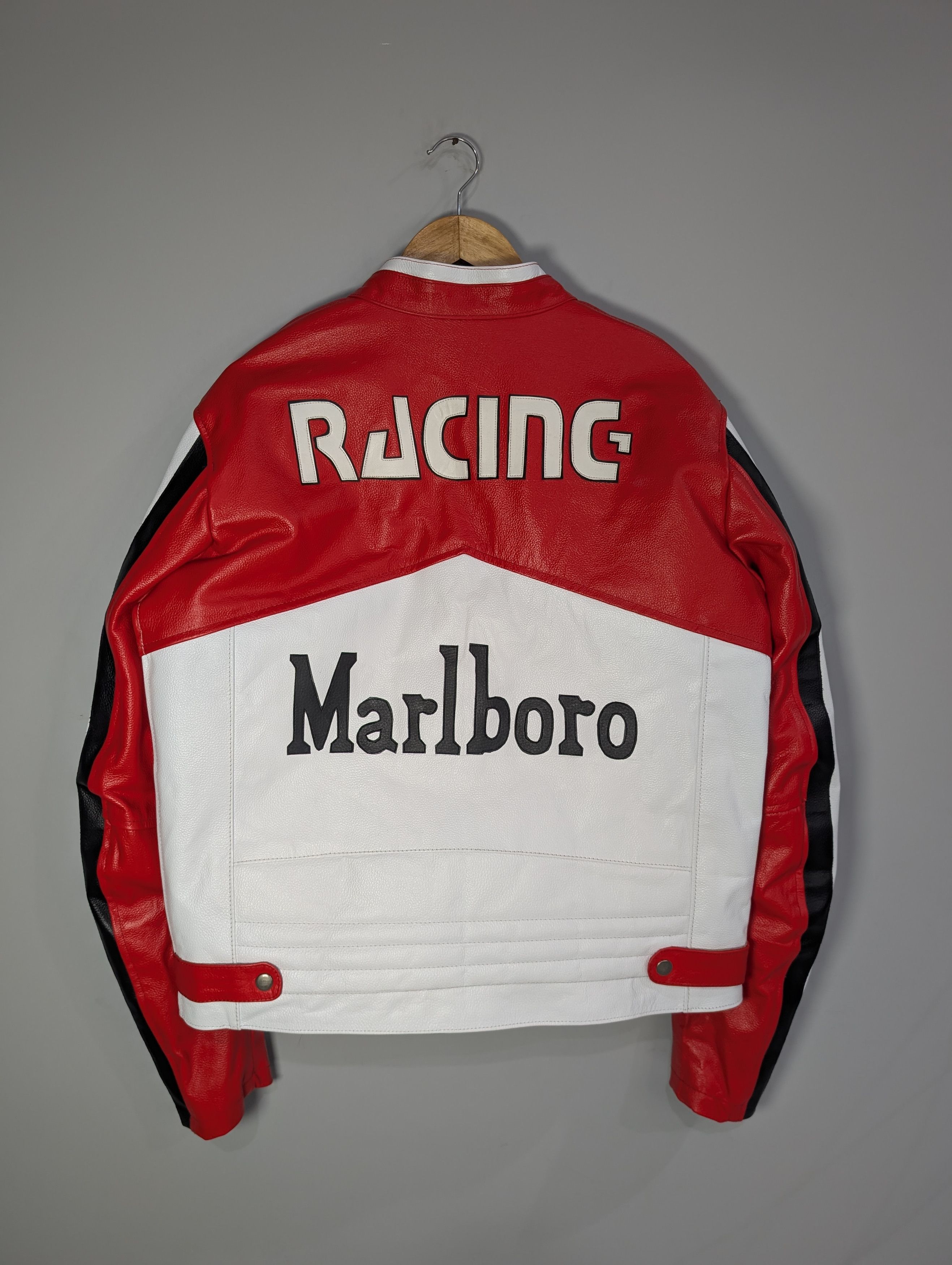 Vintage 🔥Marlboro🔥 Vintage F1 Racing Real Cowhide Leather Jacket Size US M / EU 48-50 / 2 - 2 Thumbnail