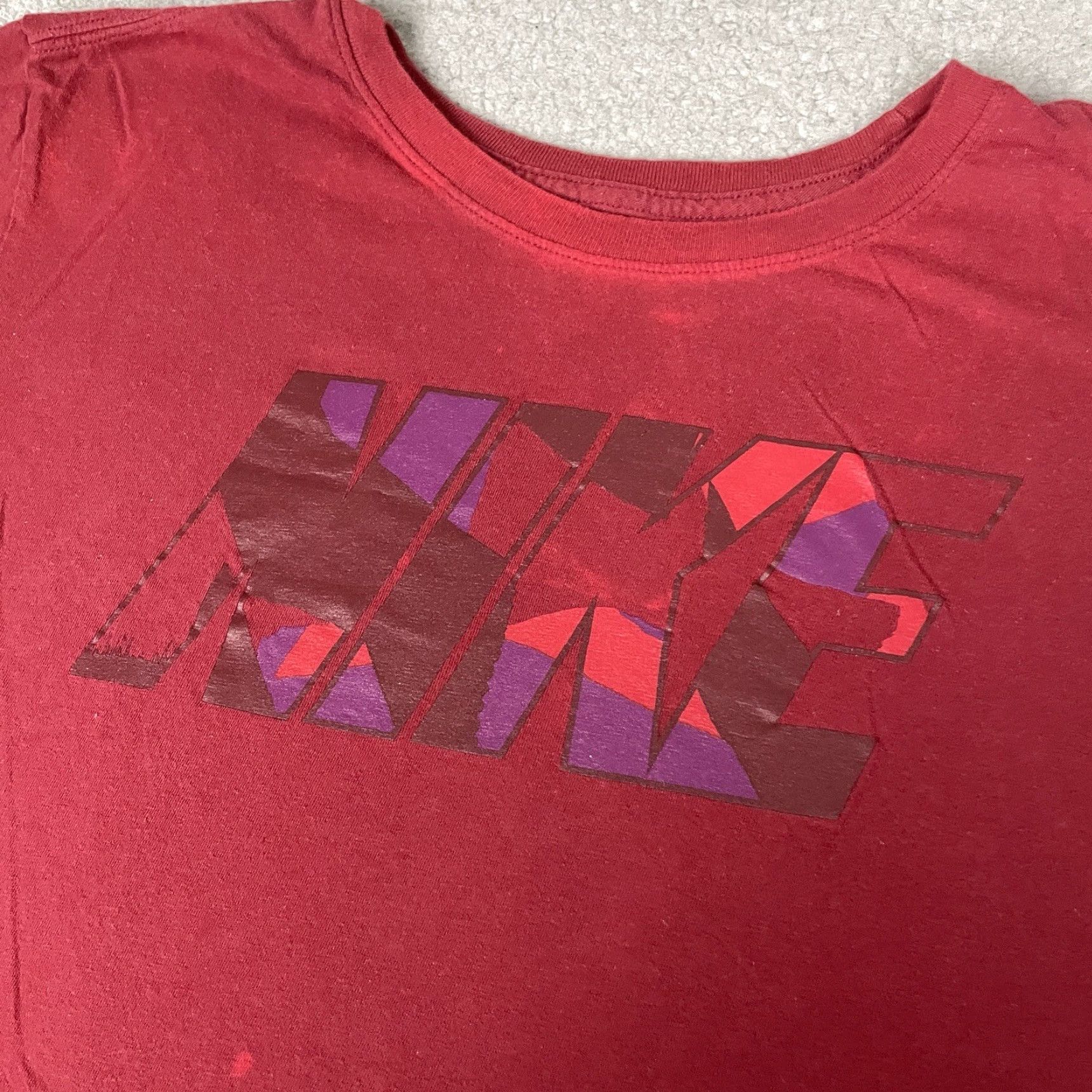 Nike VINTAGE Nike T-Shirt Adult Large Swoosh Graphic Logo Tee Red Sports Logo Men L Shirts Mens Size US L / EU 52-54 / 3 - 3 Thumbnail