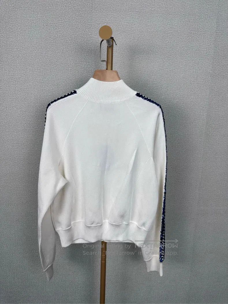 Chanel Chanel White Knit Jacket Size 44. Size US L / EU 52-54 / 3 - 2 Thumbnail