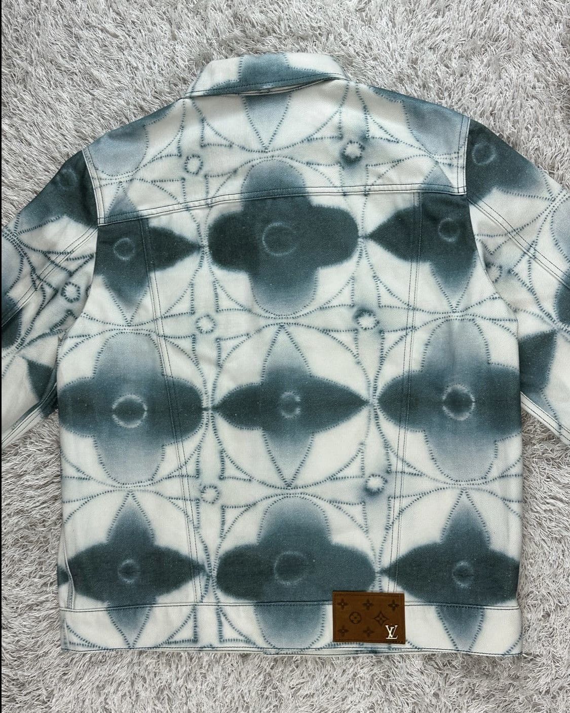 Louis Vuitton Louis Vuitton Monogram Shibori Printed Denim Jacket Size US M / EU 48-50 / 2 - 2 Thumbnail