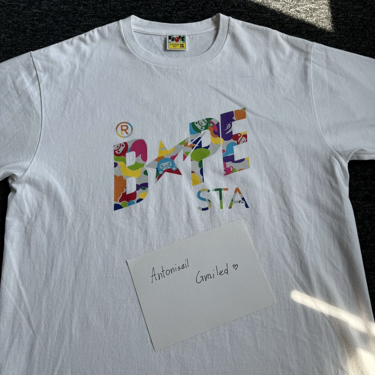 Bape Bape Sta ABC Milo Star Logo T-shirt White Size US XXL / EU 58 / 5 - 2 Thumbnail