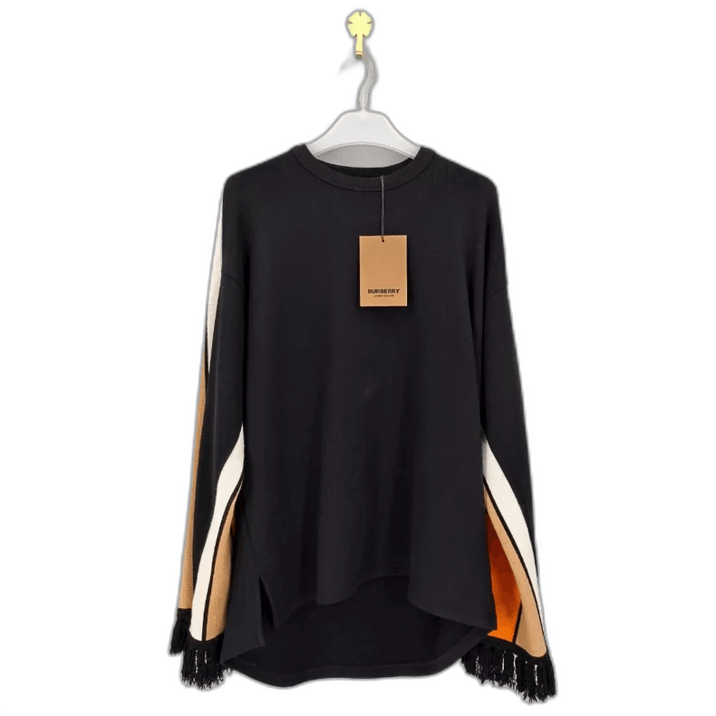 Burberry Burberry Burberry Logo Fringe Sleeve Sweatshirt-2507 Size S / US 4 / IT 40 - 1 Thumbnail