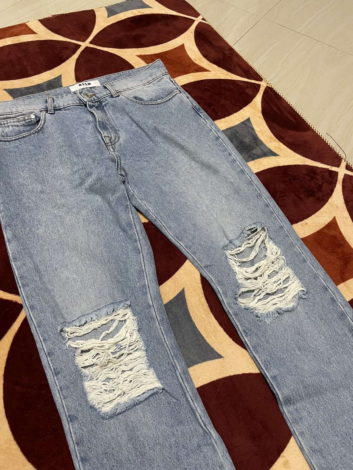 MSGM MSGM MILANO DENIM FADED DISTRESSED Size US 31 - 2 Thumbnail