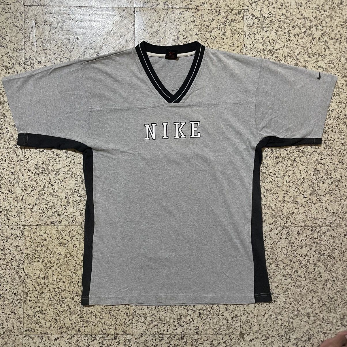 Nike Vintage 90s Nike Center Swoosh Football Jersey Tee Size US M / EU 48-50 / 2 - 1 Thumbnail