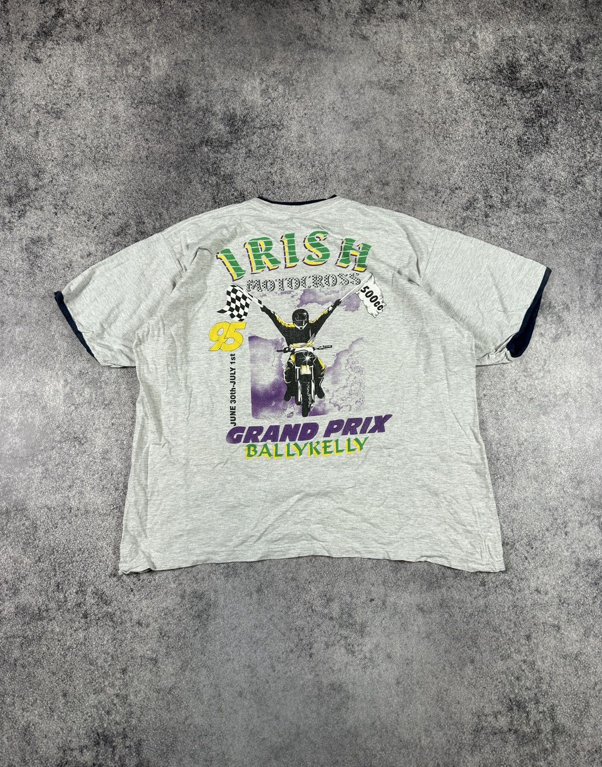Jerzees Vintage Grand Prix Irish Motocross 1995 T-shirt Racing XL Size US XL / EU 56 / 4 - 4 Thumbnail