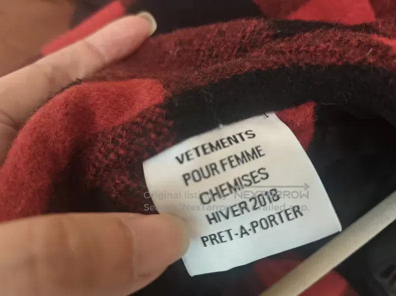 Vetements VETEMENTS Red and Black Plaid Fleece Shirt Jacket Size US XS / EU 42 / 0 - 4 Thumbnail