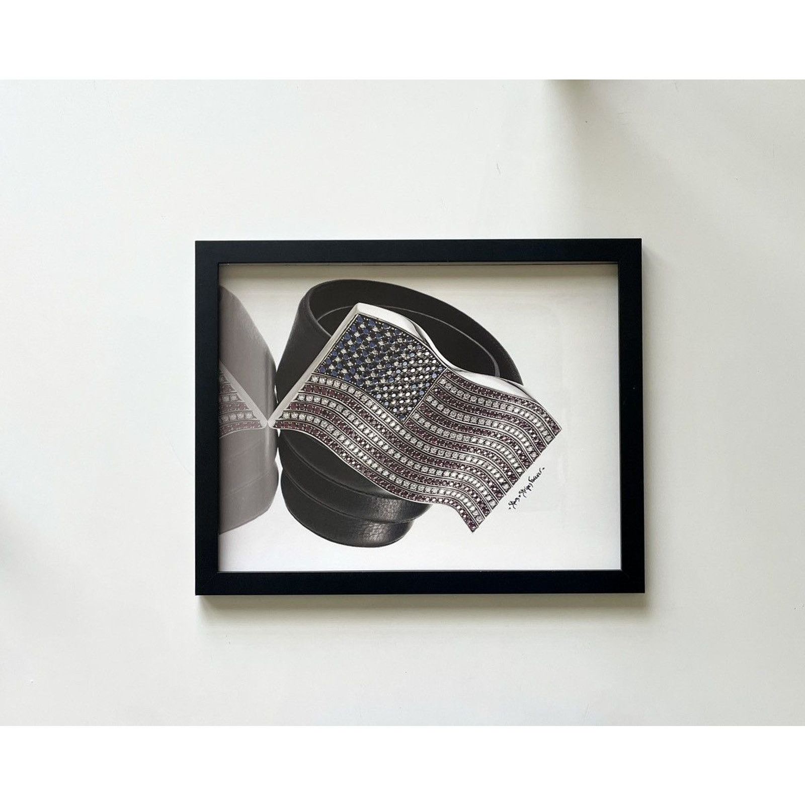 Chrome Hearts × Vintage Chrome Hearts America flag belt buckle Poster framed 9x11 Size ONE SIZE - 1 Thumbnail