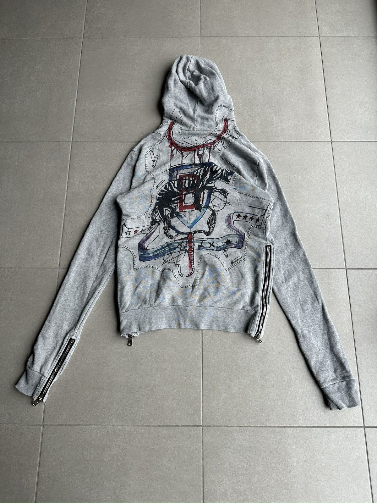 Balmain Balmain SS11 Graffiti Patchwork Tiger Hoodie Decarnin