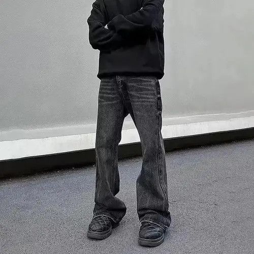 Jean Black Opium Stacked Denim Jeans Size US 32 / EU 48 - 1 Thumbnail
