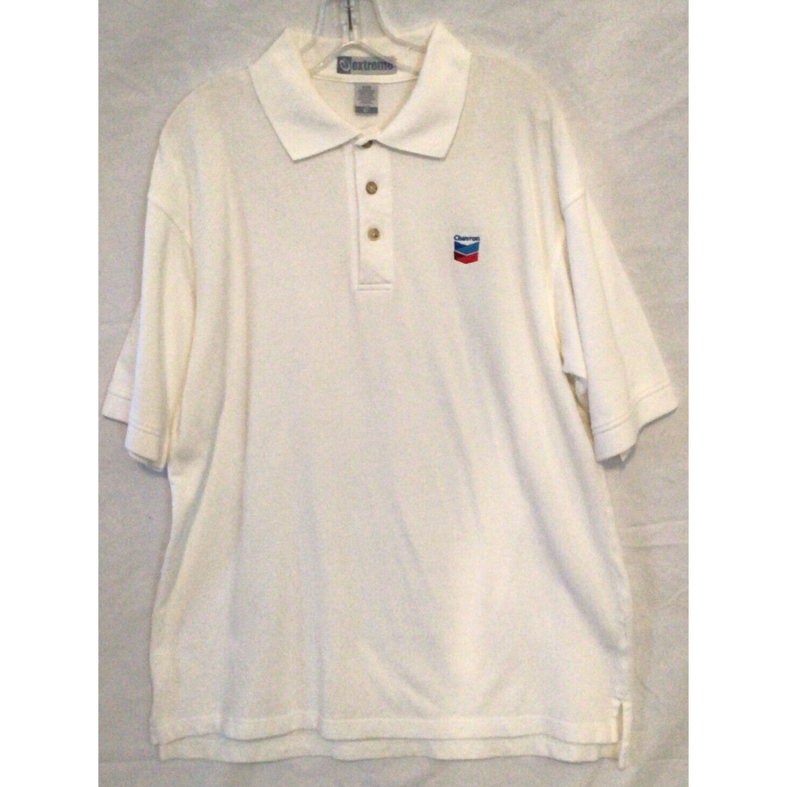 The Unbranded Brand Chevron Gas Station White Employee Oil Collar Polo Shirt XL Size US XL / EU 56 / 4 - 1 Thumbnail
