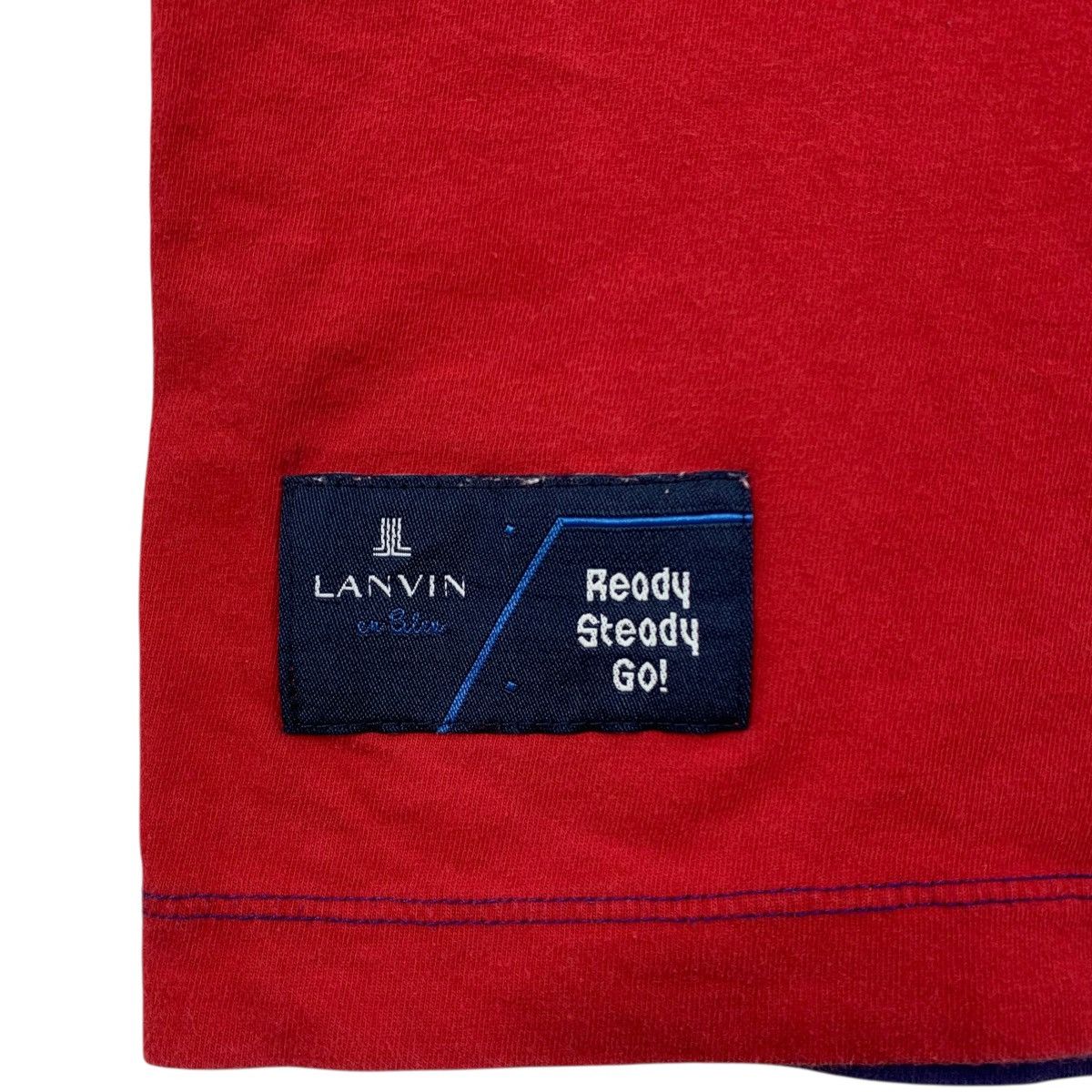 Lanvin LANVIN MONOGRAM En Bleu Ready Steady Go Short Sleeve Tshirt Size US S / EU 44-46 / 1 - 4 Thumbnail
