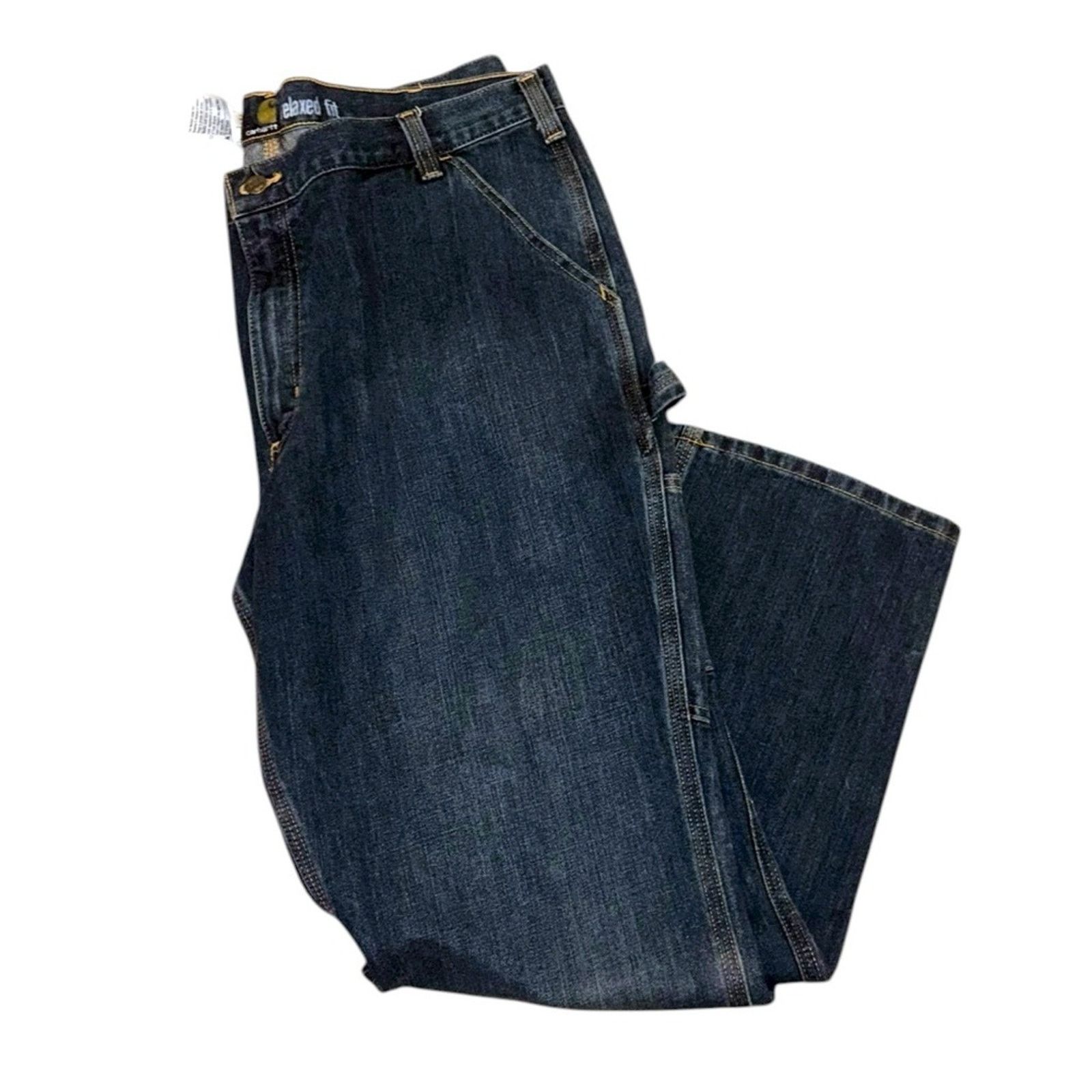 Carhartt Carhartt Men's Dark Blue Relaxed Fit Carpenter Jeans Size US 40 / EU 56 - 1 Thumbnail