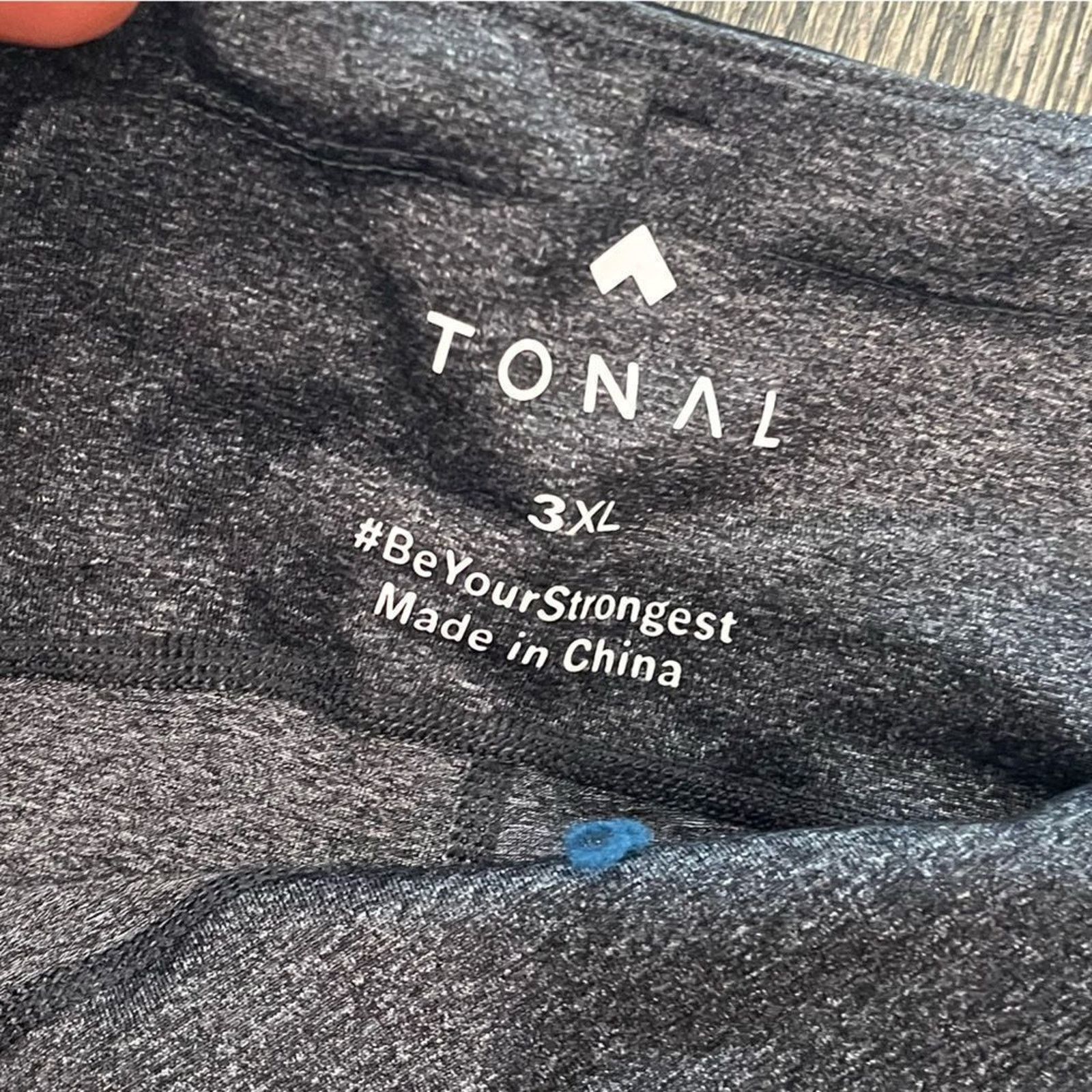 Vintage NWOT Tonal Womens Gray Athletic Leggings Size 3X Size 42" / US 20 - 5 Thumbnail