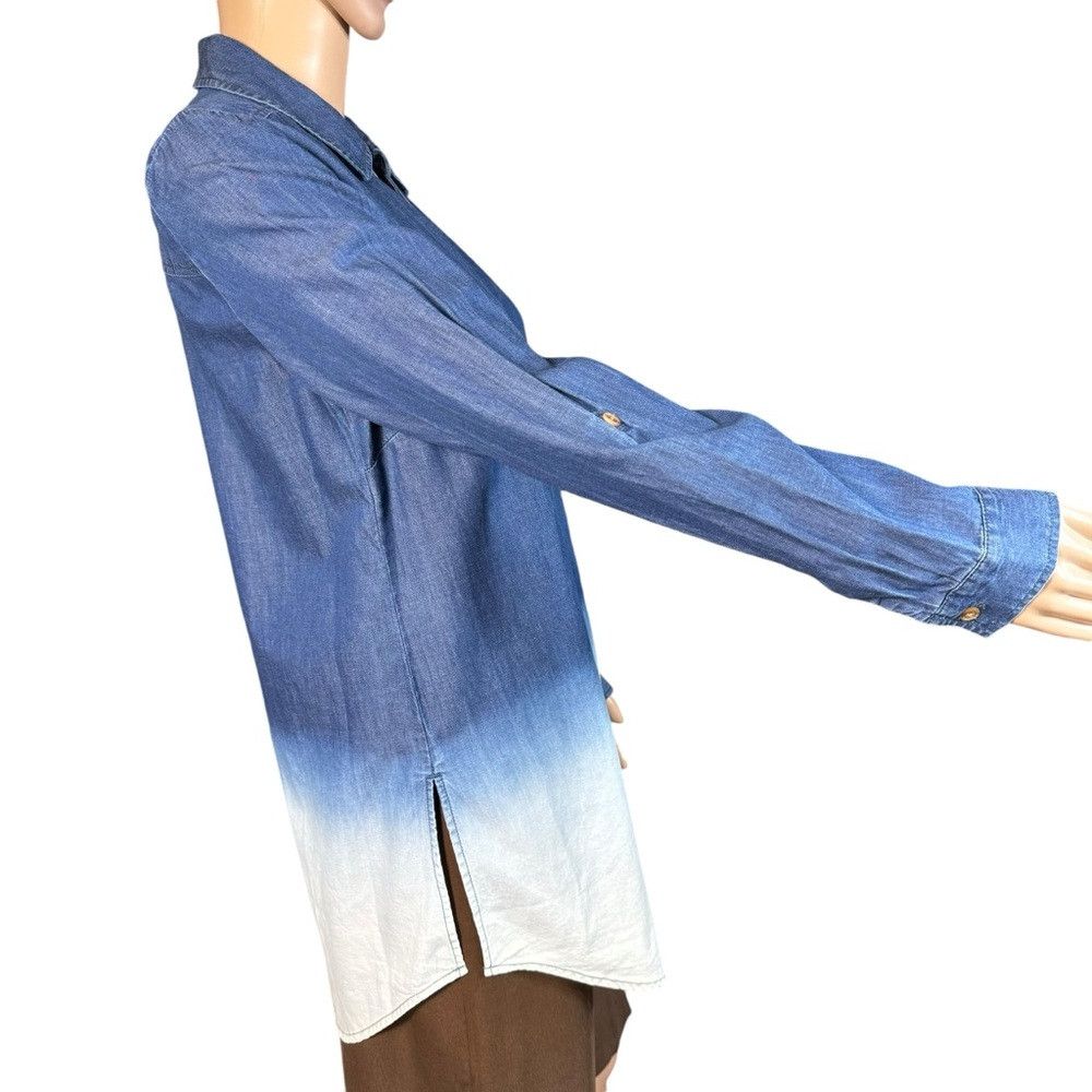 Other NWT New Susan Graver Denim Ombre Long Sleeve Shirt Size XXS Size XXS / US 00 / IT 34 - 4 Thumbnail
