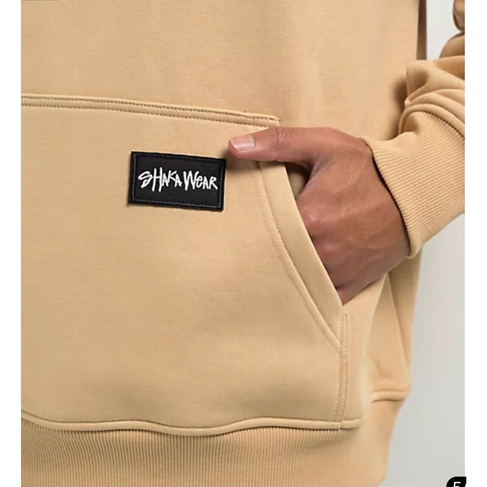 Vintage Shaka Wear Hoodie Heavyweight Cotton Essentials Oatmeal Size US XL / EU 56 / 4 - 5 Thumbnail