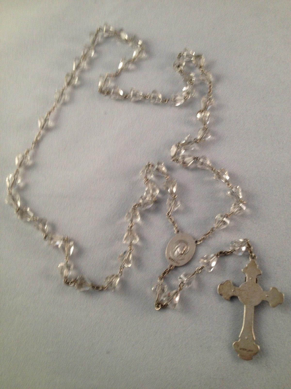 Designer Lead Crystal Bead Sterling Silver Rosary Size ONE SIZE - 5 Thumbnail
