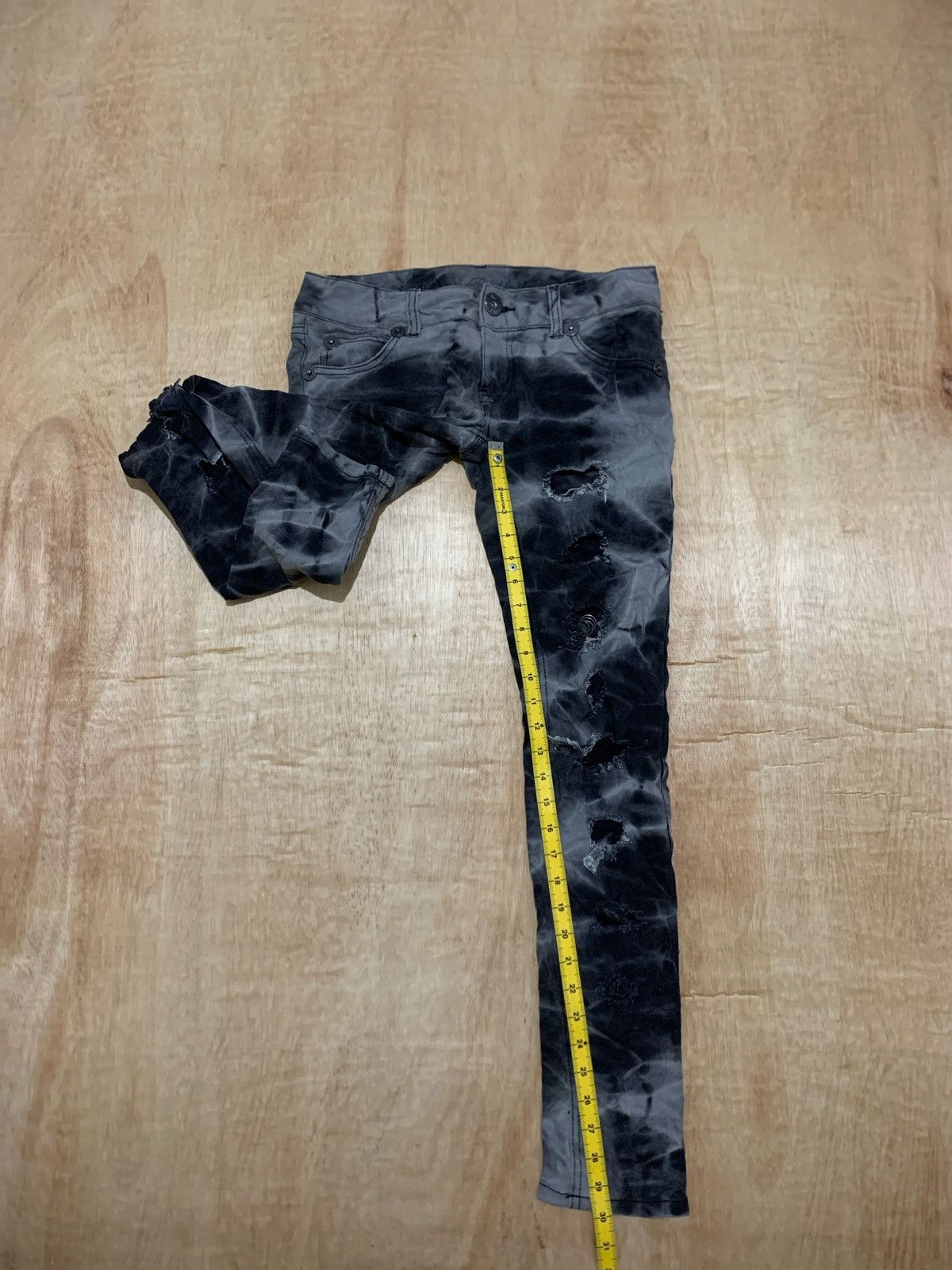 If Six Was Nine × Japanese Brand × KMRii Distressed Denim Ifsixwasnine Lgb Punk style Size US 31 - 12 Thumbnail