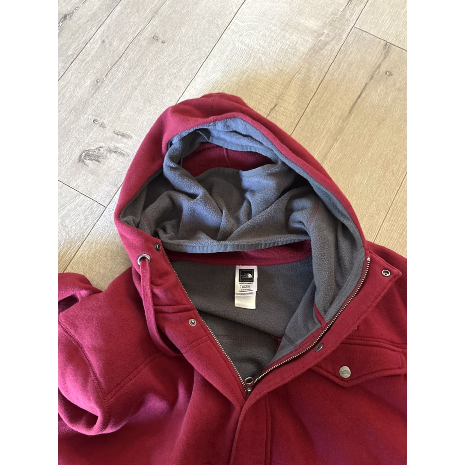The North Face The North Face Jacket Mens Sweater Fleece Hoodie Size XXL Dark Red Size US XXL / EU 58 / 5 - 4 Thumbnail