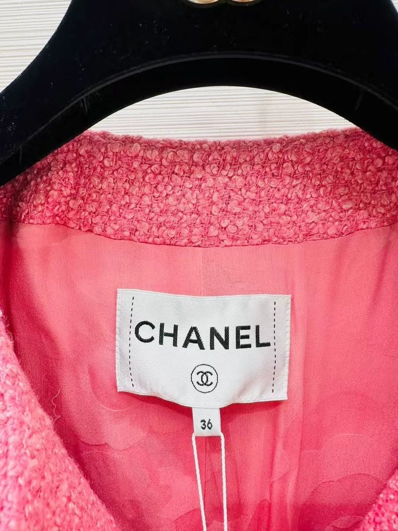 Chanel Chanel High-end handicraft workshop pink tweed medium-leng Size XS / US 0-2 / IT 36-38 - 2 Thumbnail