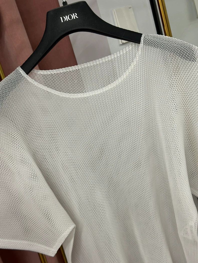 Issey Miyake Issey Miyake White tatami short-sleeved top Size L / US 10 / IT 46 - 2 Thumbnail