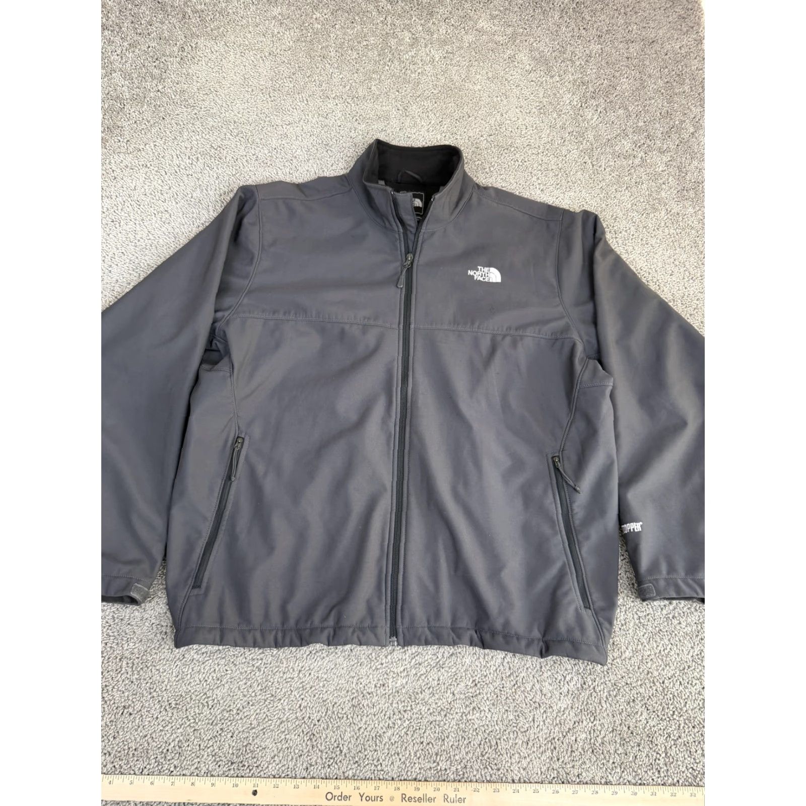 The North Face Jacket Mens 2XL Gray Windstopper Softshell Full Zip 